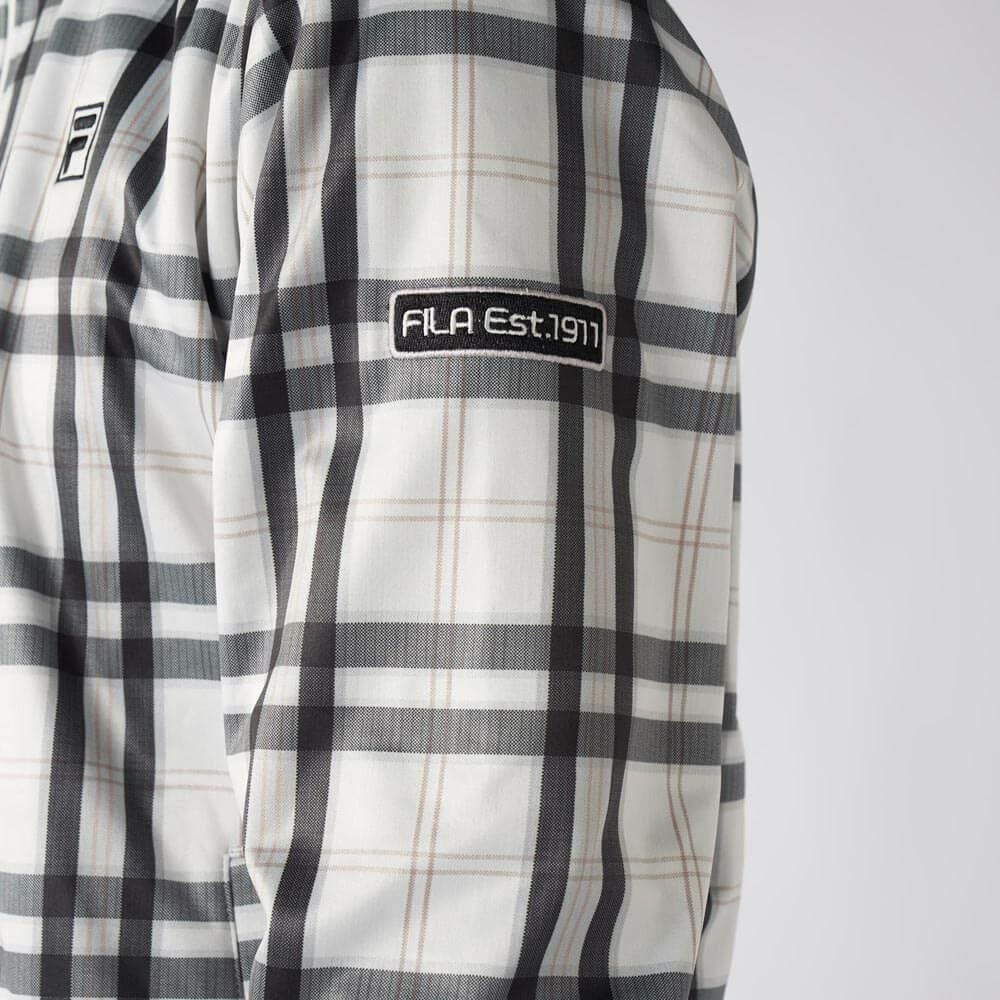 フィラ FILA　メンズ チェック柄 長袖 フルジップ ボンディング ブルゾン 785-292Y 詳細13