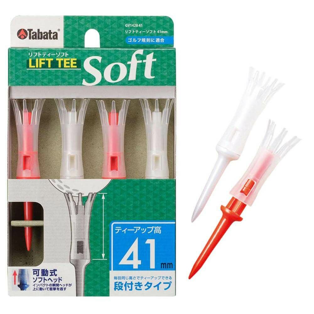 タバタ Tabata LIFT TEE Soft リフトティー ソフト ロング 41mm GV1428 41 B パールオレンジ
