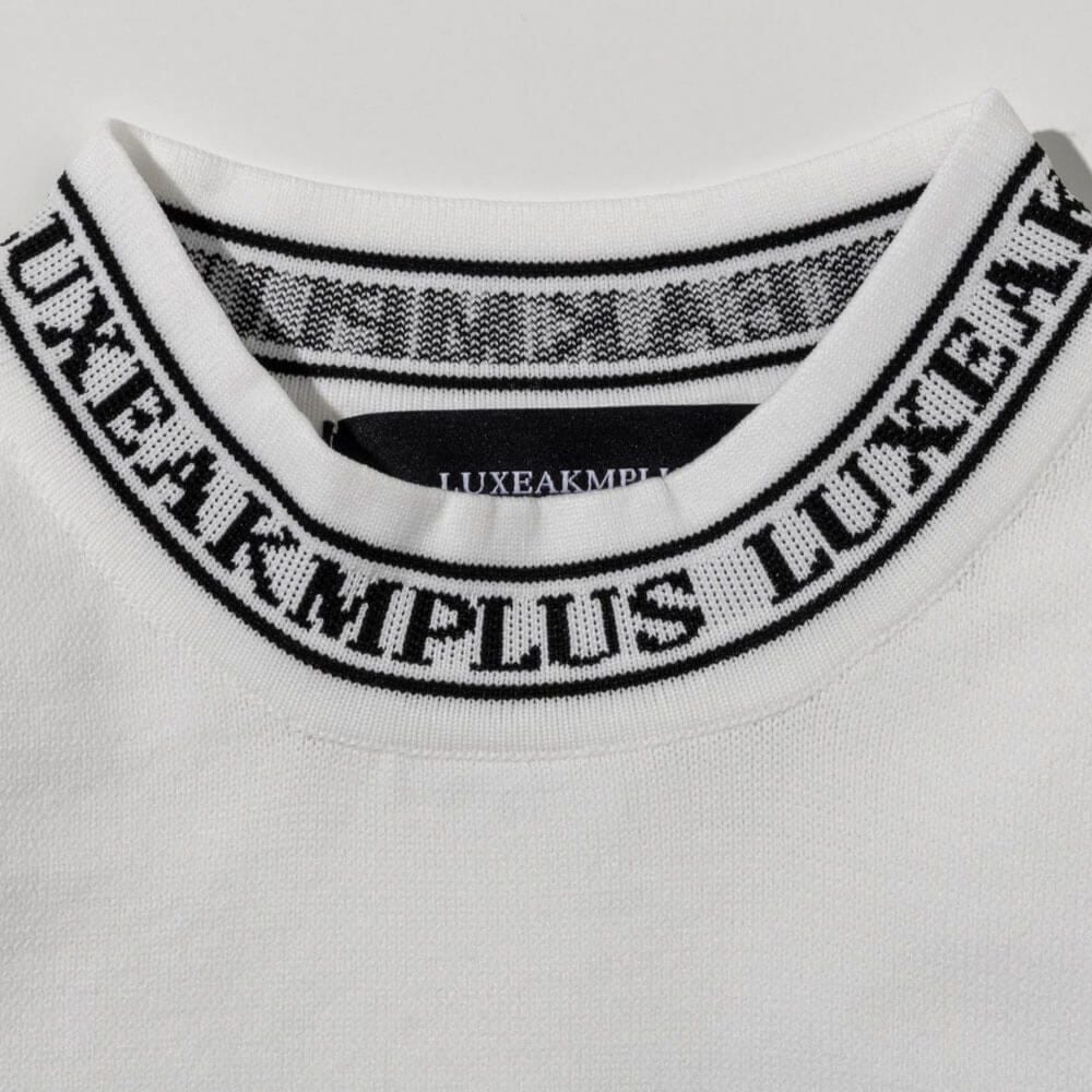 リュクスエイケイエムプラス　メンズ ヘムライン 長袖 モックネック ニット LAK-25011　2025年モデル 詳細1 詳細3