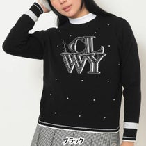 キャロウェイ Callaway　レディース クルーネック 長袖 ラインストーン付き ニット C25218201　2025年モデル