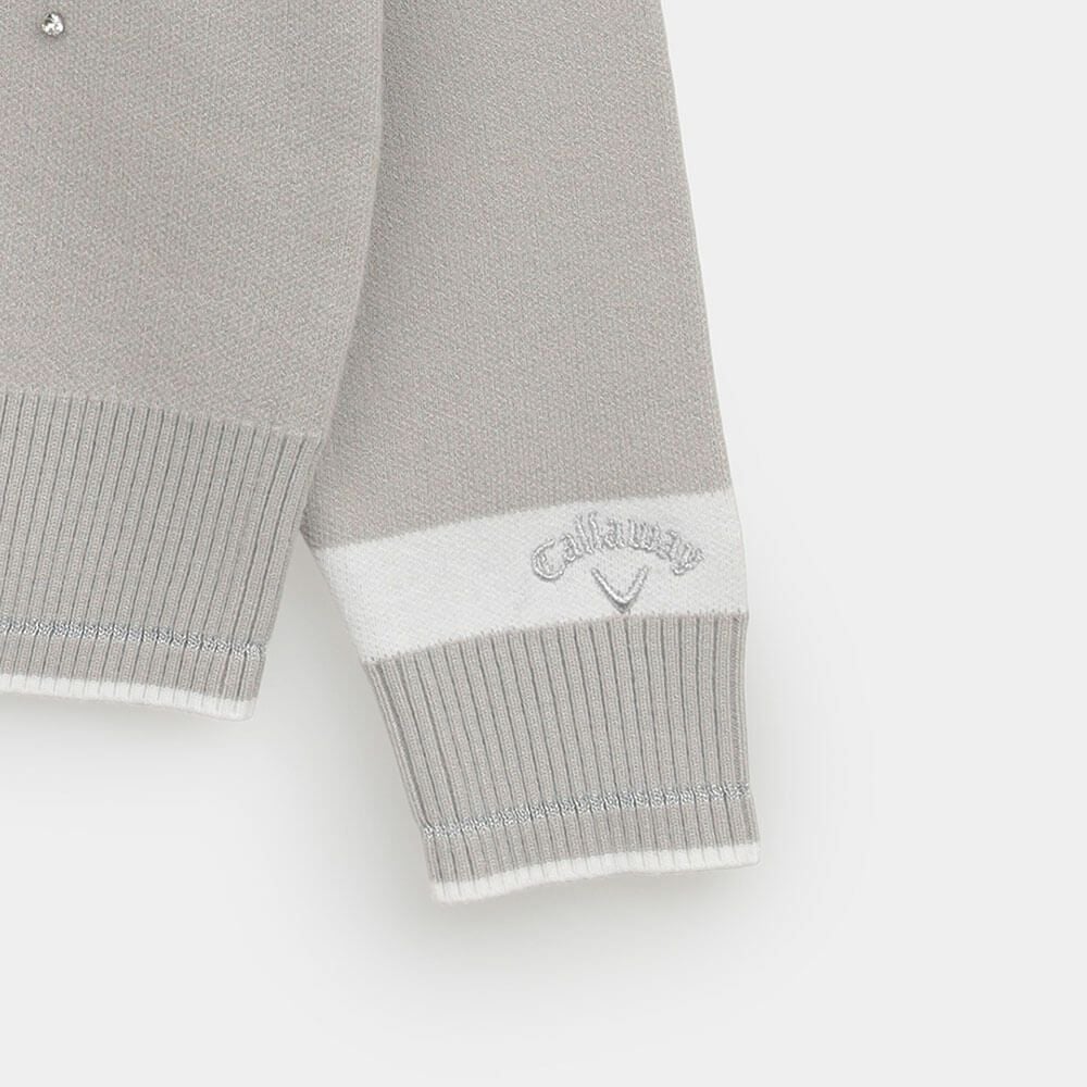 キャロウェイ Callaway　レディース クルーネック 長袖 ラインストーン付き ニット C25218201　2025年モデル 詳細1 詳細8