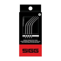 シグ SIGG　ステンレスストロー(4本入り)ブラシ付き　ストロー