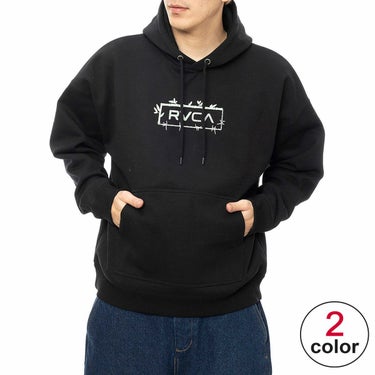 ルーカ RVCA　 BORDERED HD スウェットパーカー HOODIE PULLOVER BE042039 詳細1