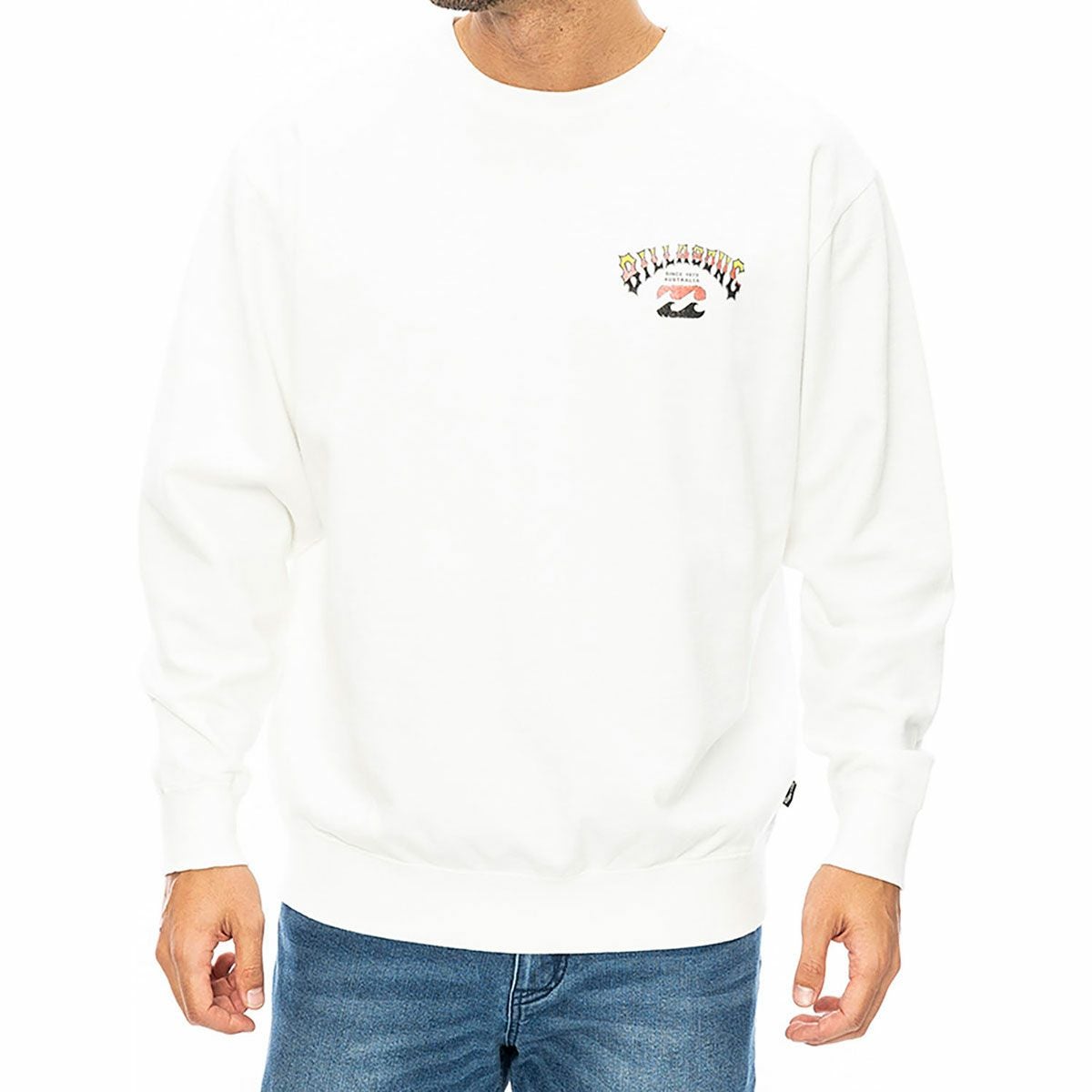 ビラボン BILLABONG　メンズ ARCH スウェットトレーナー CREW PULLOVER BE012002 ホワイト（OFW）