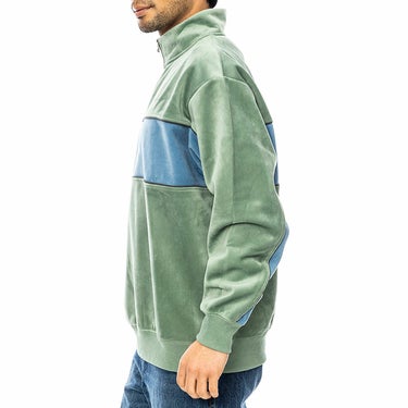 ビラボン BILLABONG　メンズ Y2K PANLE HALF ZIP スウェットトレーナー BE012004 グリーン（GRN） 詳細2