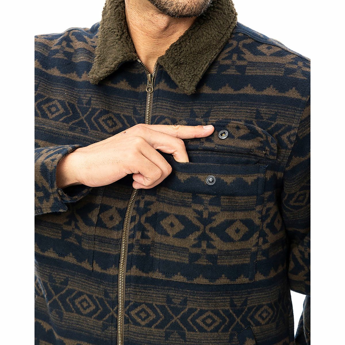 ビラボン BILLABONG　メンズ BARLOW SHERPA ジャケット JACKET BE012760 ブラウン（DBR） 詳細5