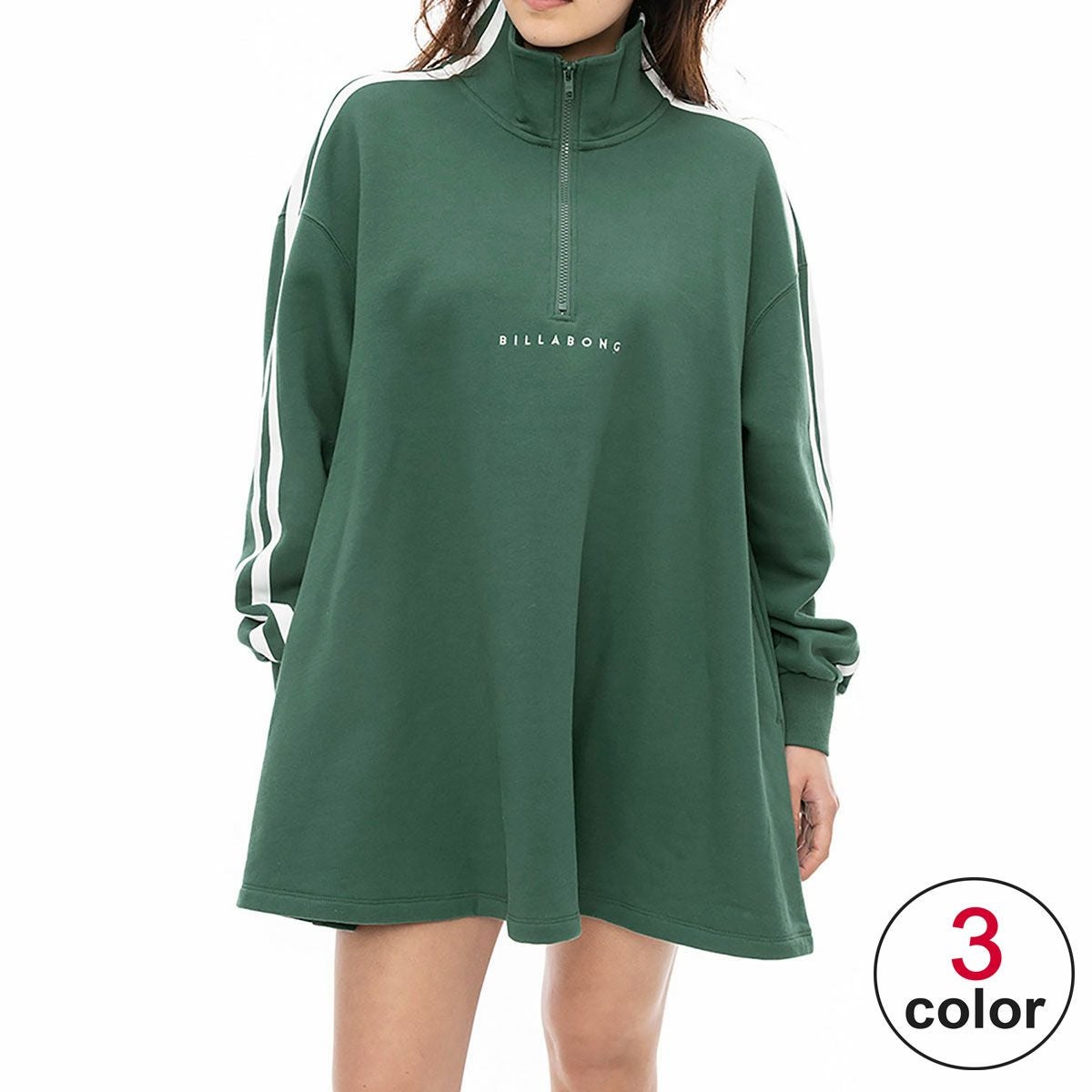 ビラボン BILLABONG　 SLEEVE LINE SWEAT ONEPIECE ワンピース DRESS BE014350 詳細1