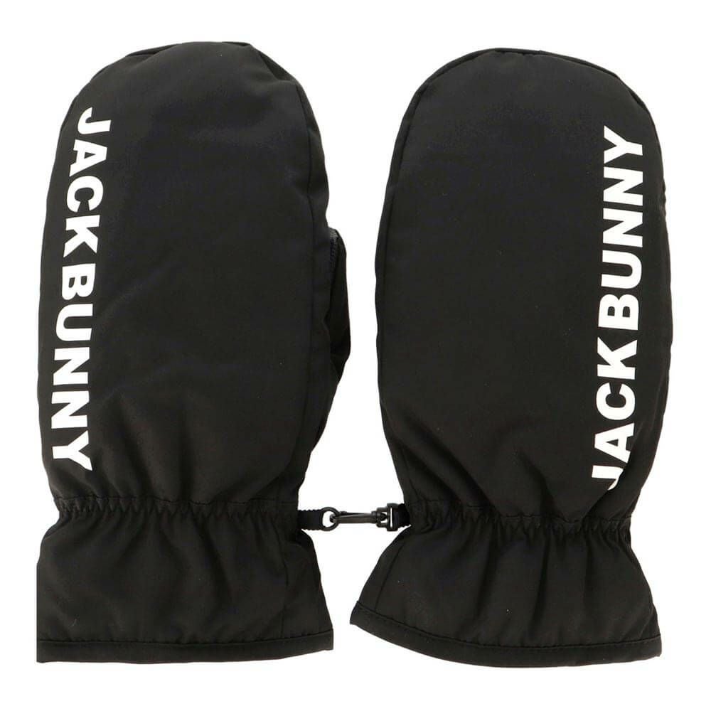 ジャックバニー Jack Bunny!!　裏起毛 ロゴデザイン ミトン 262-5283122 010 ブラック　2025年モデル  ブラック