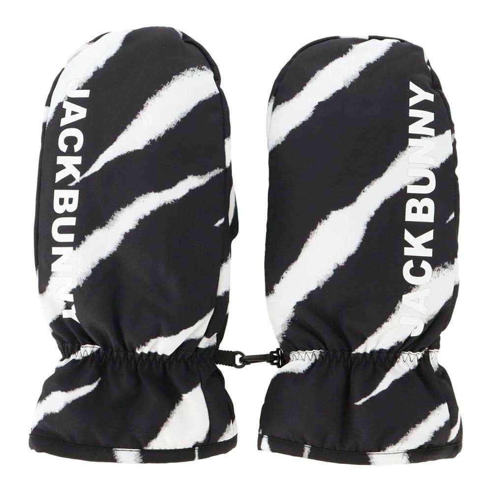 ジャックバニー Jack Bunny!!　裏起毛 ロゴデザイン ミトン 262-5283122 011 ゼブラ　2025年モデル  ゼブラ