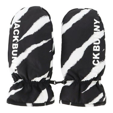 ジャックバニー Jack Bunny!!　裏起毛 ロゴデザイン ミトン 262-5283122 011 ゼブラ　2025年モデル  ゼブラ