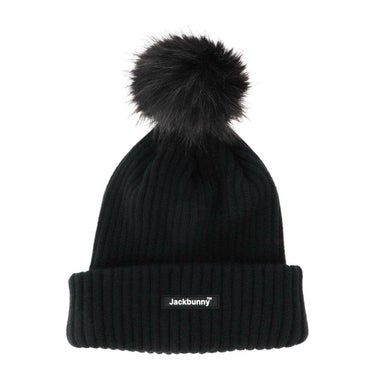 ジャックバニー Jack Bunny!!　ファー大梵天付 ニットキャップ 262-5287104 010 ブラック　2025年モデル  ブラック