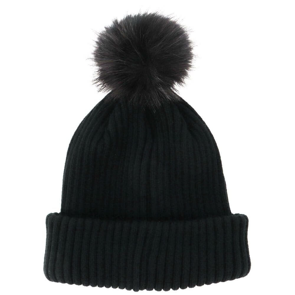 ジャックバニー Jack Bunny!!　ファー大梵天付 ニットキャップ 262-5287104 010 ブラック　2025年モデル  ブラック 詳細2