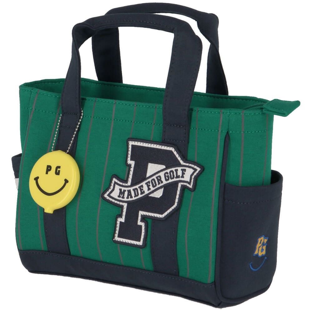 パーリーゲイツ PEARLY GATES SMILEチャーム付き ピンストライプ柄