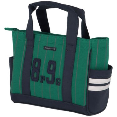 パーリーゲイツ PEARLY GATES　SMILEチャーム付き ピンストライプ柄 カートバッグ 053-5281911 141 グリーン　2025年モデル グリーン 詳細3