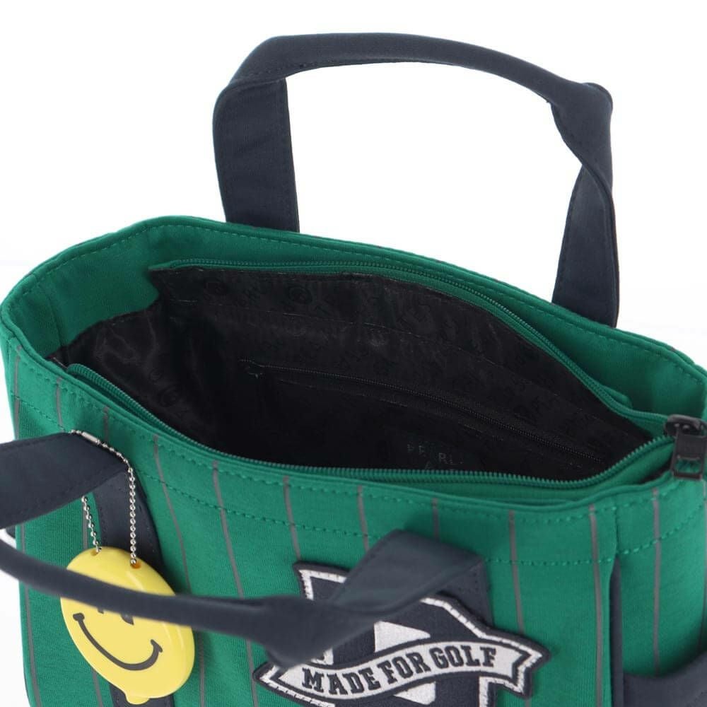 パーリーゲイツ PEARLY GATES SMILEチャーム付き ピンストライプ柄