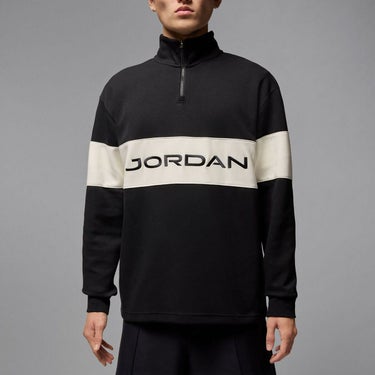 Jordan ジョーダン　メンズ フリース Dri-FIT ハーフジップ 長袖 HF9919 010 ブラック/セイル/ダークシャドウ ブラック/セイル/ダークシャドウ