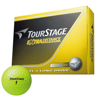 ブリヂストン TOURSTAGE EXTRA DISTNACE ツアーステージ エクストラディスタンス ゴルフボール 1ダース（12球入り）　イエロー詳細1