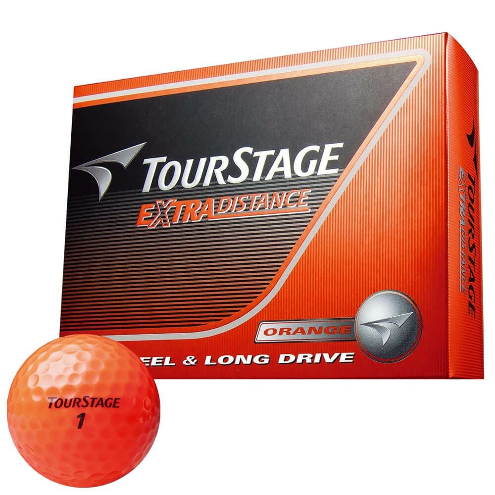 ブリヂストン TOURSTAGE EXTRA DISTNACE ツアーステージ エクストラディスタンス ゴルフボール 1ダース（12球入り）　オレンジ詳細1