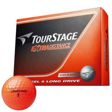 ブリヂストン TOURSTAGE EXTRA DISTNACE ツアーステージ エクストラディスタンス ゴルフボール 1ダース（12球入り）　オレンジ詳細1