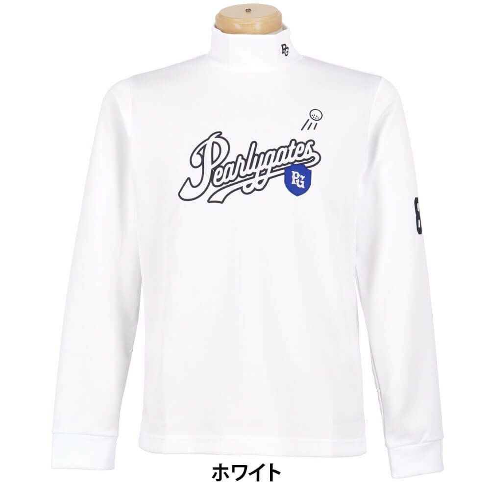 パーリーゲイツ PEARLY GATES　メンズ 鹿の子ダンボールゼブラ 長袖 ハイネック カットソー 053-5266001　2025年モデル 詳細1 詳細2