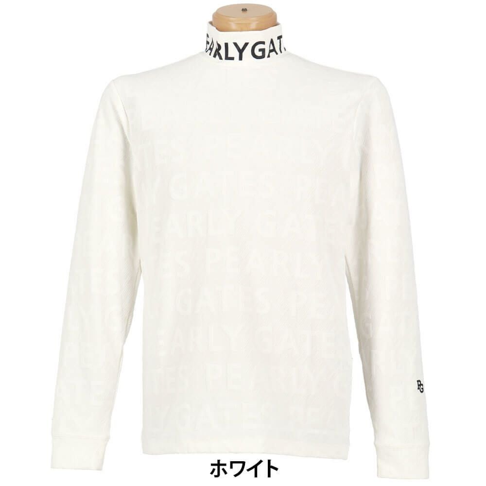 パーリーゲイツ PEARLY GATES　メンズ 3Dベアジャガード 長袖 ハイネック カットソー 053-5266005　2025年モデル 詳細1 詳細2