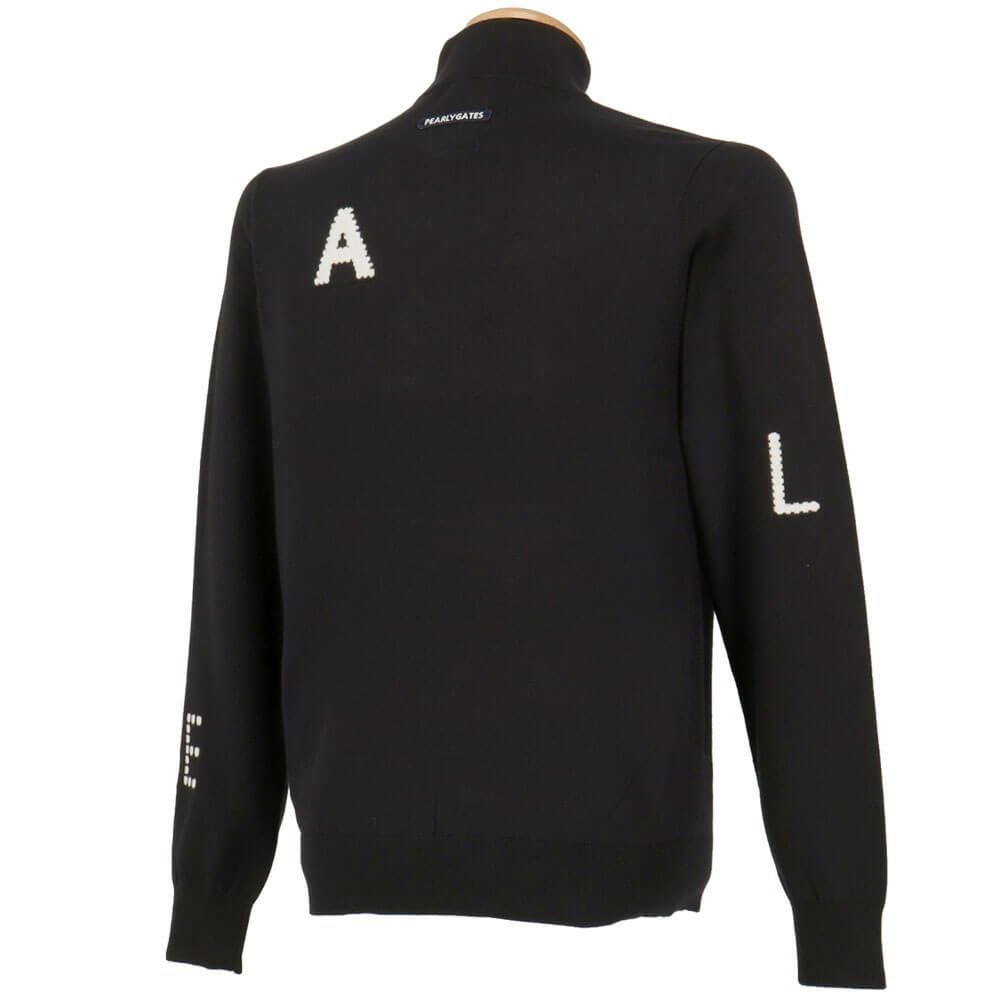 パーリーゲイツ PEARLY GATES　メンズ 12G 部分ジャガードカシミヤタッチコットン 長袖 ハイネック ニット プルオーバー 053-5274017　2025年モデル 詳細1 詳細6