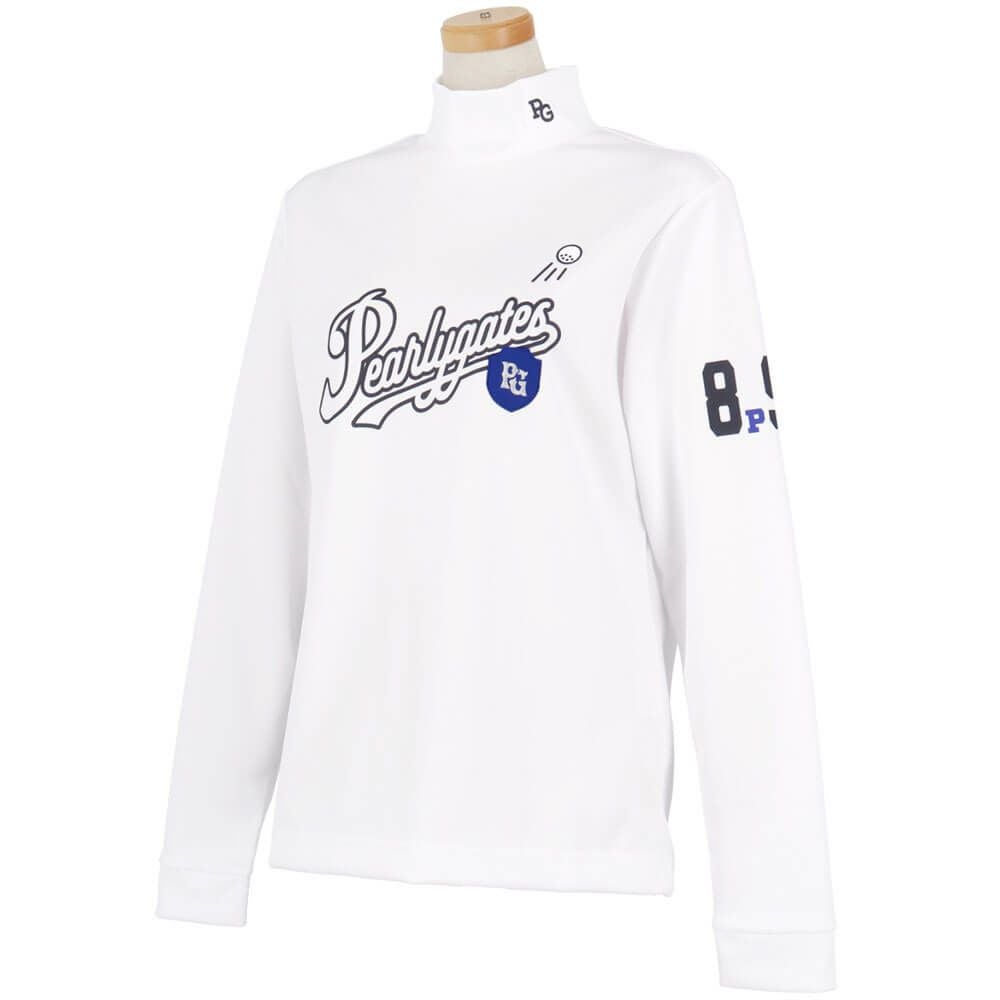 パーリーゲイツ PEARLY GATES　レディース 鹿の子ダンボールゼブラ 長袖 ハイネック カットソー 055-5266002　2025年モデル 詳細1 詳細4