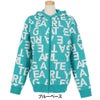 パーリーゲイツ PEARLY GATES　レディース 12G ダブルジャガード ロゴ総柄 長袖 フルジップ ニット フーディ 055-5272020　2025年モデル 詳細1 詳細2