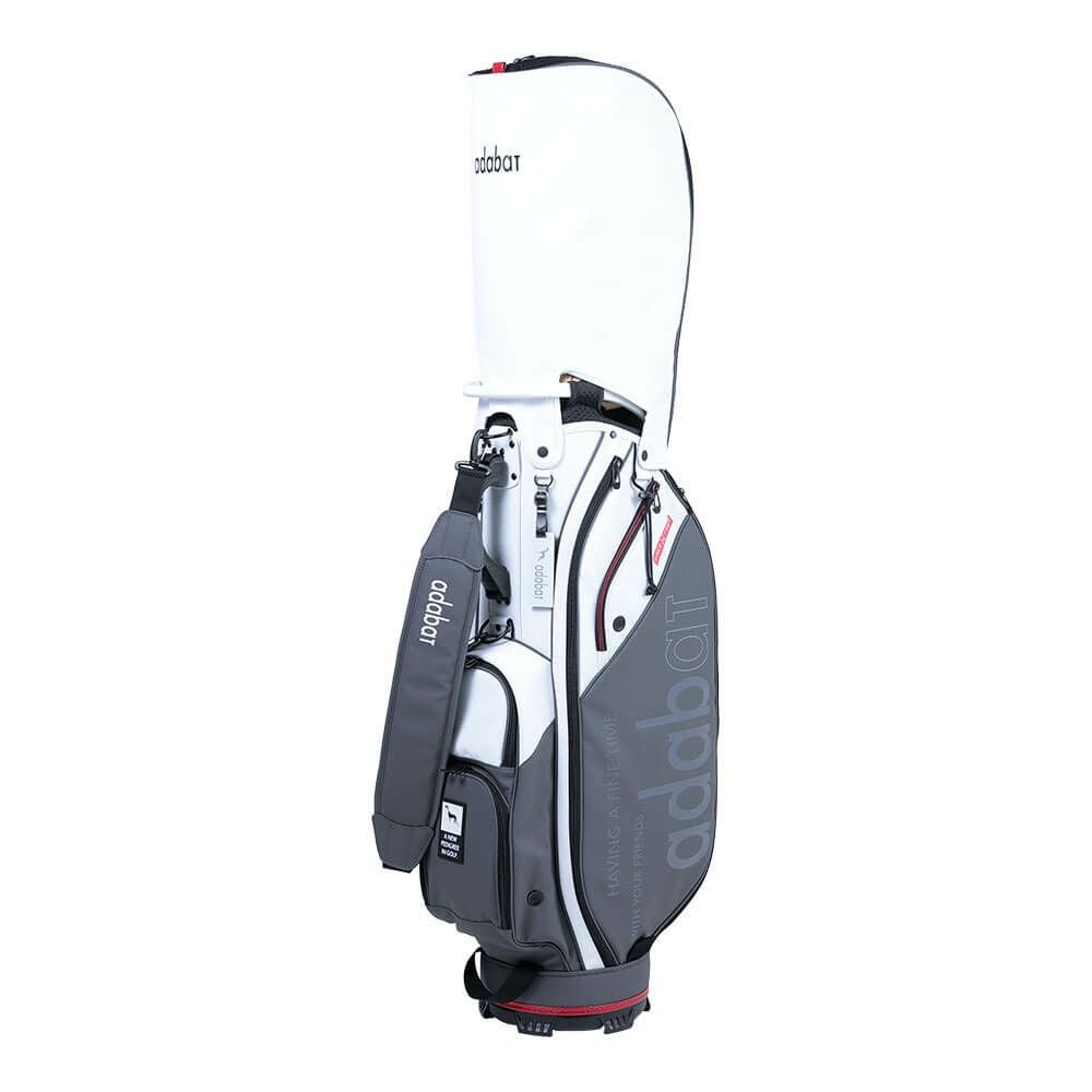 アダバット adabat　カジュアルデザイン メンズ キャディバッグ ABC438 WG ホワイト/グレー　2026年モデル ホワイト/グレー