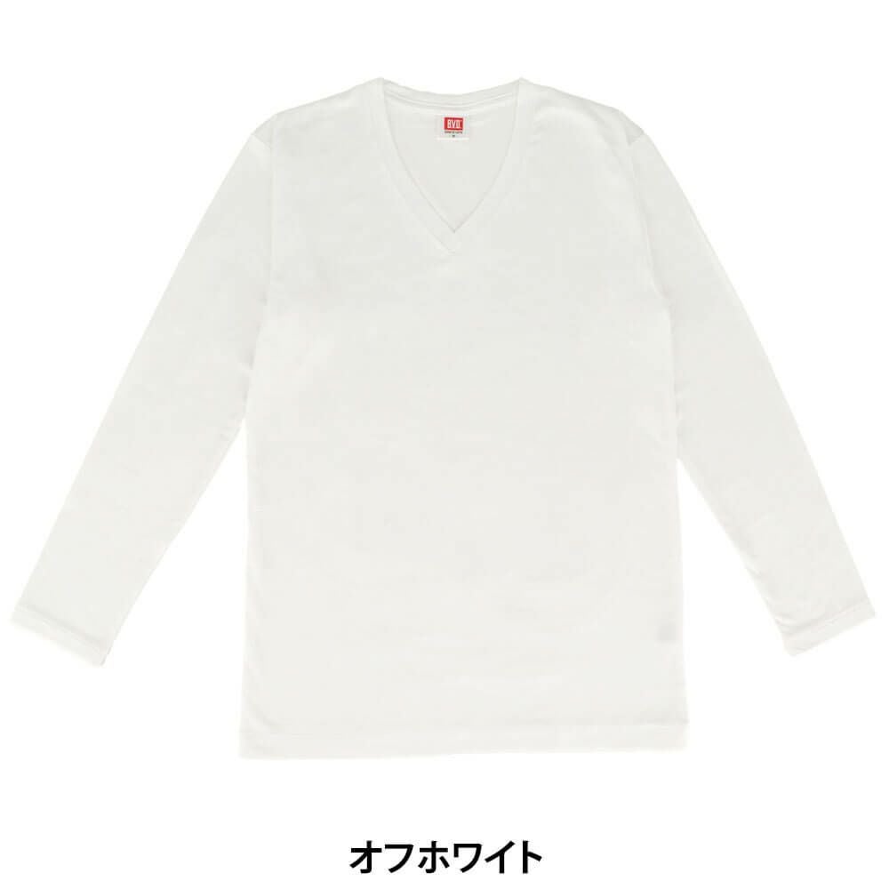 B.V.D. メンズ 瞬暖 Vネック 長袖 Tシャツ GR078BPS