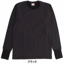 B.V.D. メンズ 瞬暖 GRID-TEC+ グリッドテックプラス サムホール クルーネック 長袖 Tシャツ GR092CPS