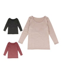 B.V.D. レディース 瞬暖 あったかインナー 裏起毛 8分袖 シャツ BAKH38B