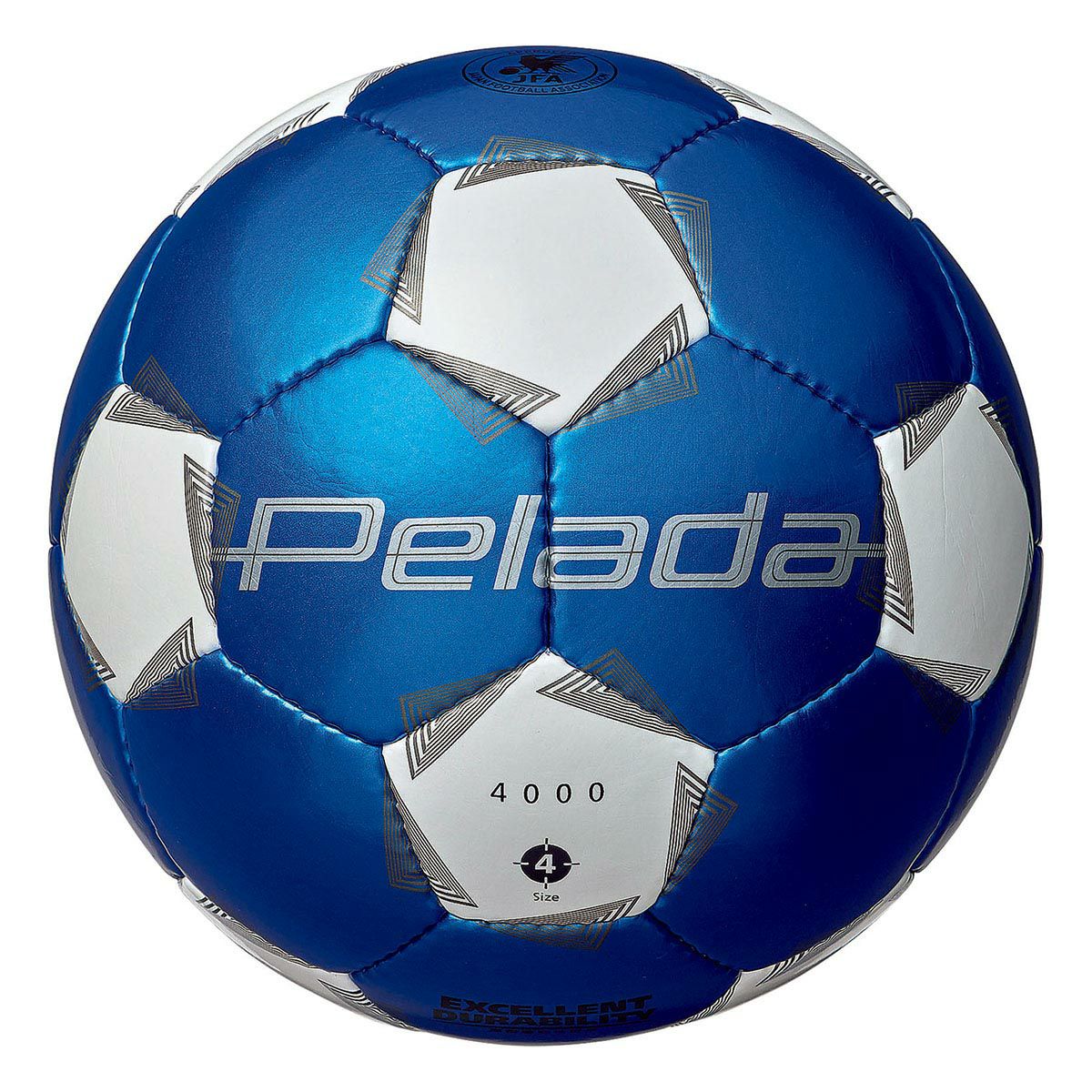 モルテン molten　 ペレーダ4000 （4号球） メタリックブルー×ホワイト　サッカーボール 2025 メタリックブルー×ホワイト