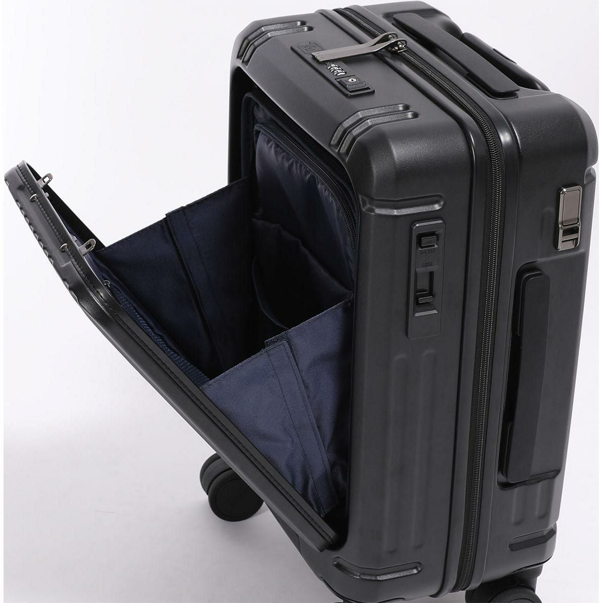 バーマス BERMAS　 INTER CITY2 PRO ワンタッチフロントオープン48c ブラック　キャリーケース 2025 春夏  詳細8