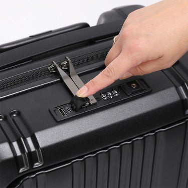 バーマス BERMAS　 INTER CITY2 PRO ワンタッチフロントオープン48c ブラック　キャリーケース 2025 春夏  詳細15