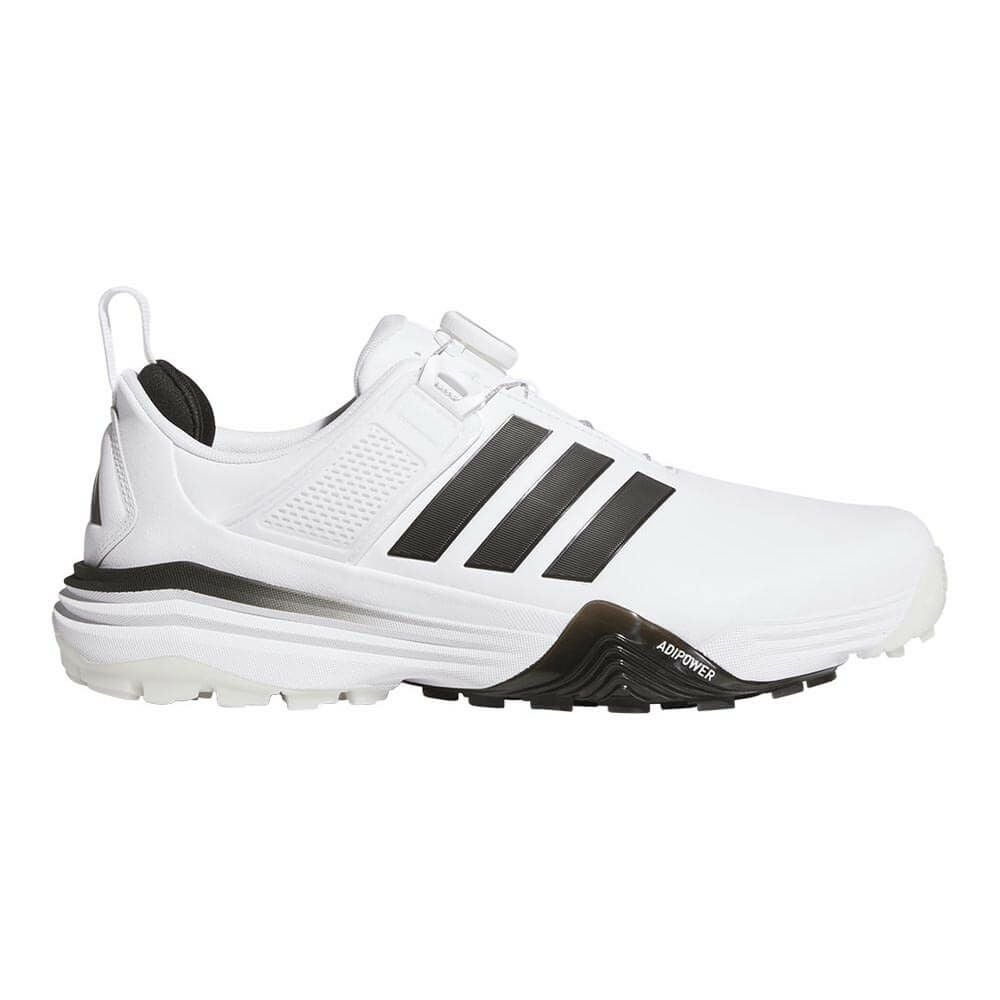 アディダス adidas　アディパワー 26 ボア　メンズ スパイクレス ゴルフシューズ OOM30 JS4138　2026年モデル ホワイト/ブラック/シルバー