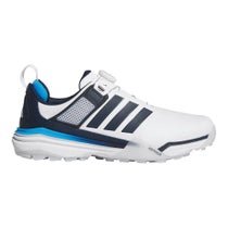 アディダス adidas　アディパワー 26 ボア　メンズ スパイクレス ゴルフシューズ OOM30 JS4139　2026年モデル ホワイト/ネイビー/ブルー