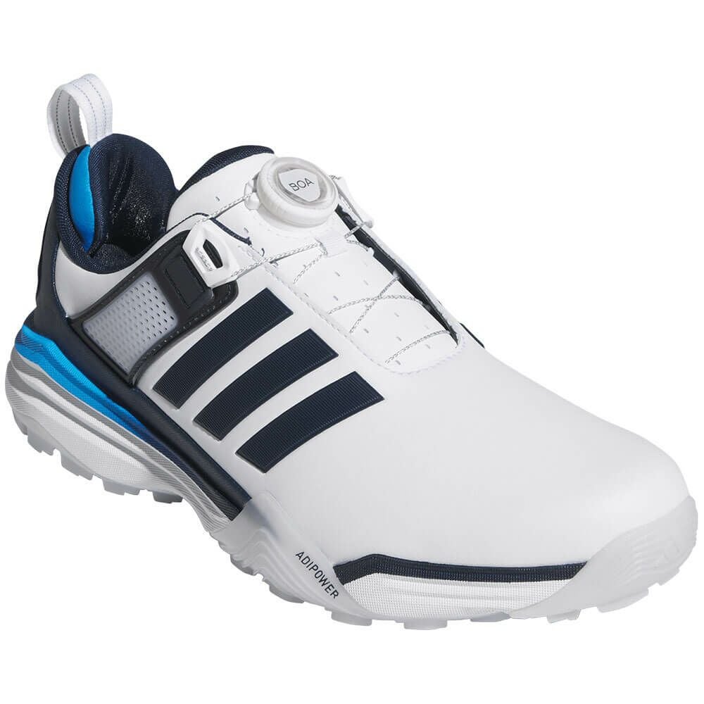 アディダス adidas　アディパワー 26 ボア　メンズ スパイクレス ゴルフシューズ OOM30 JS4139　2026年モデル ホワイト/ネイビー/ブルー 詳細5