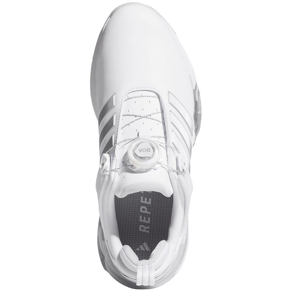 【美品】アディダス 26.5 Q44970 BOA シルバー　ゴルフシューズ アディダス adidas アディパワー 26 ボア レディース スパイクレス