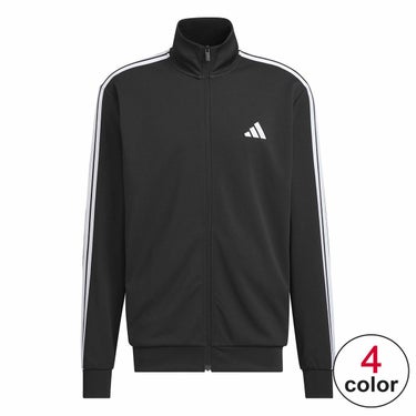 アディダス adidas　メンズ スリーストライプス レギュラーフィット ダブルニット トラックトップ トレーニングシャツ DH100
