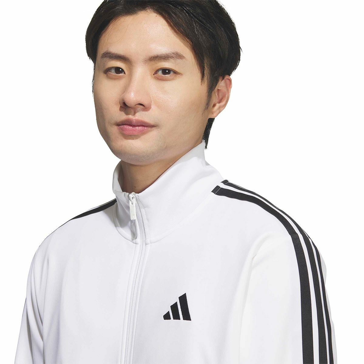 アディダス adidas　メンズ スリーストライプス レギュラーフィット ダブルニット トラックトップ トレーニングシャツ DH100 詳細15