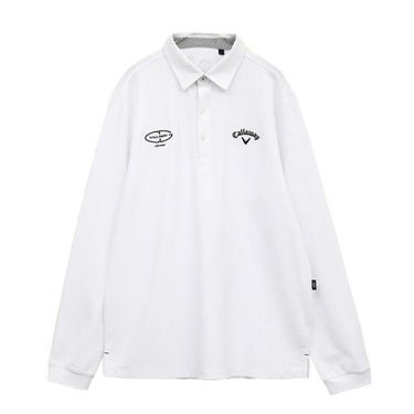 【ss特価】キャロウェイ メンズ オニカノコ 長袖 ポロシャツ C25133100 ゴルフウェア [2025年春夏モデル 50％OFF] 特価 ホワイト