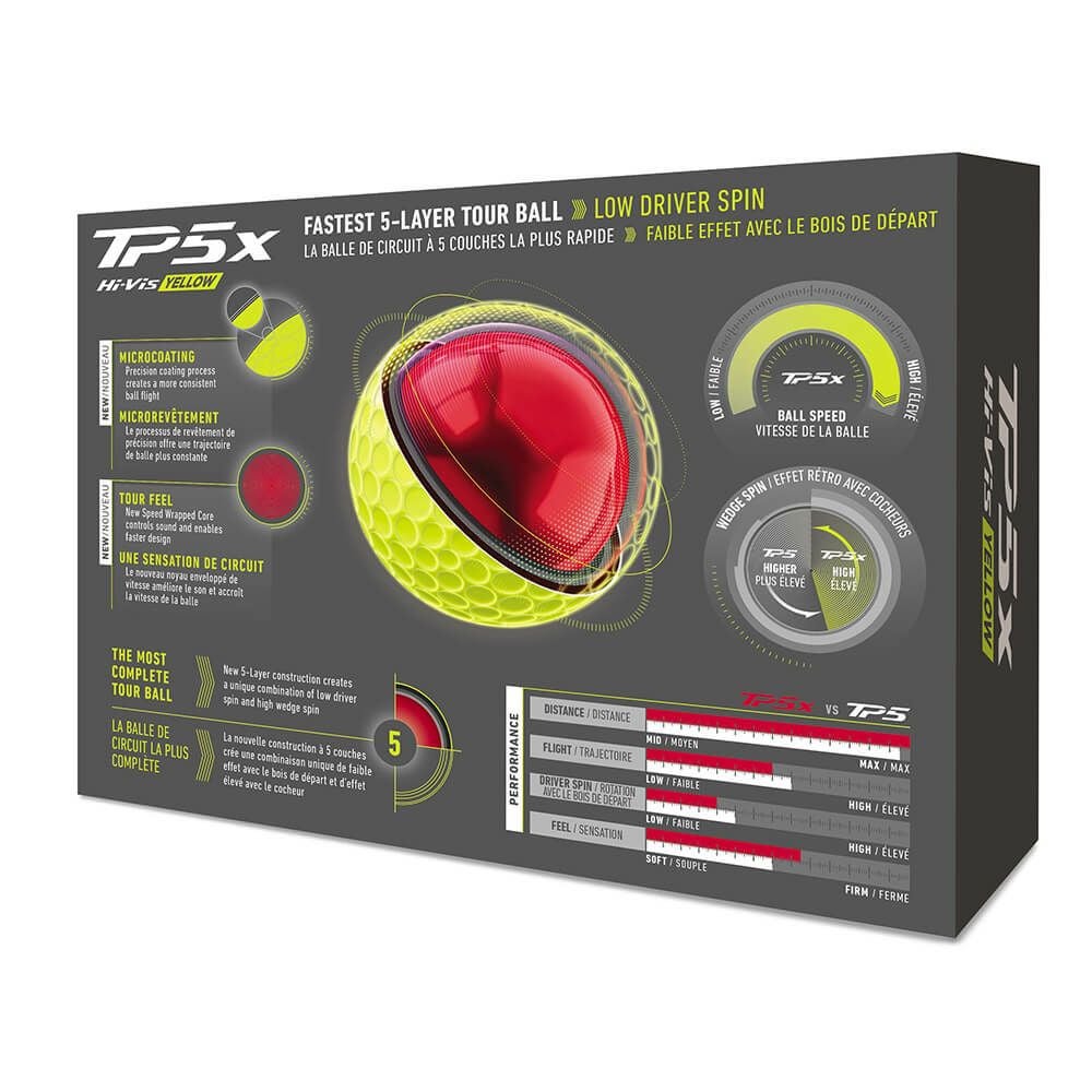 テーラーメイド　TP5x 2026年モデル ゴルフボール　1ダース（12球入り）　イエロー イエロー 詳細5