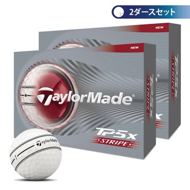 テーラーメイド　TP5x STRIPE 2026年モデル ゴルフボール　2ダースセット （12球入り×2箱） ホワイト（Stripe）