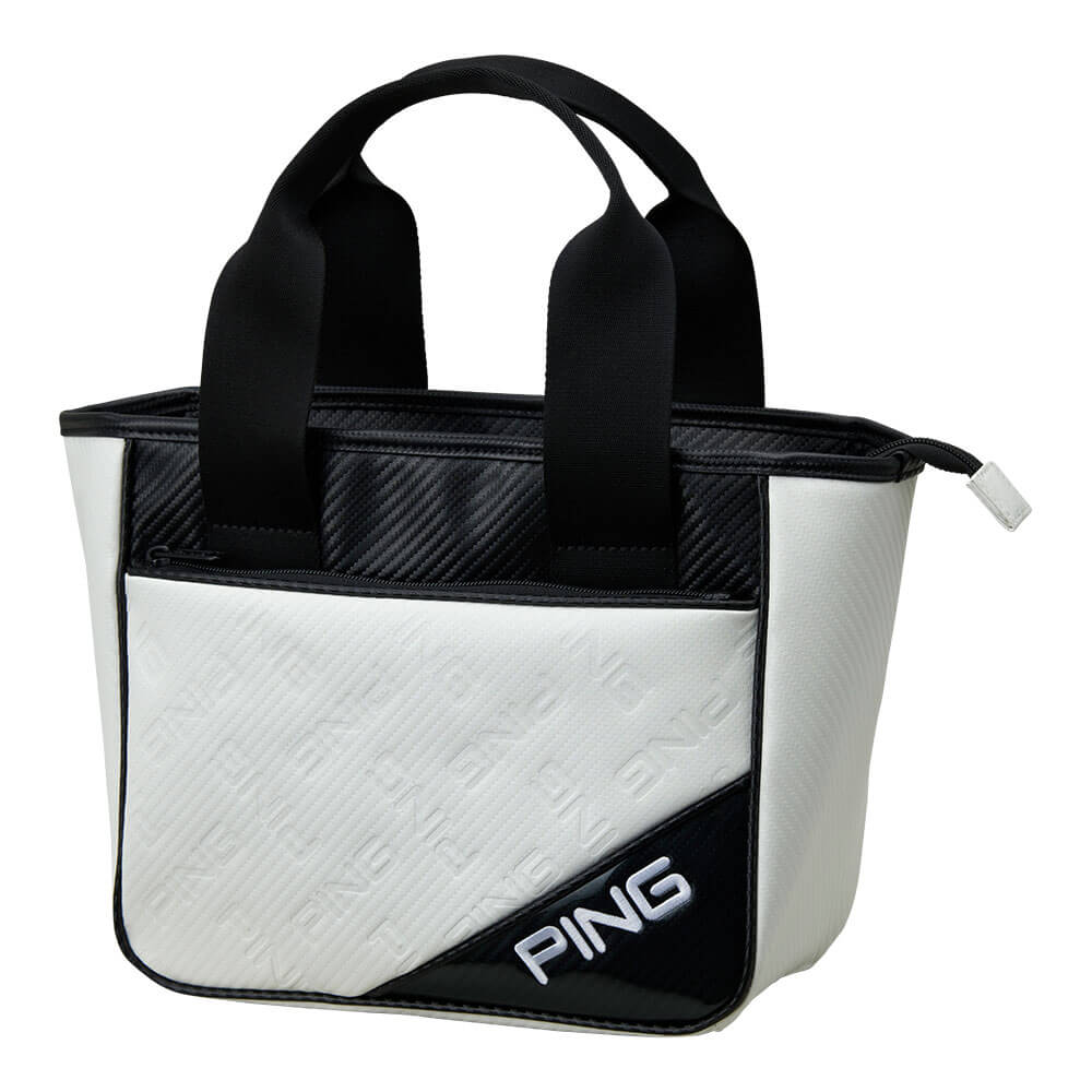 ピン PING エンボス ラウンドトートバッグ GB-U2518 38574-01 WHITE