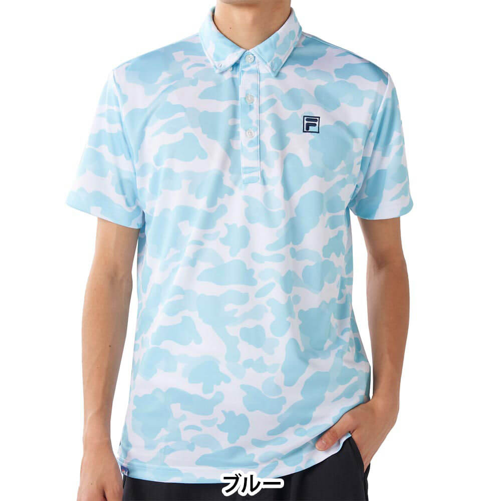 フィラ FILA　メンズ カモフラージュ柄 半袖 ポロシャツ 744-677Y　2025年モデル 詳細2