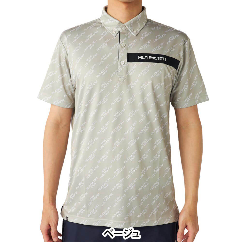 フィラ FILA　メンズ 総柄 半袖 ポロシャツ 744-680Y　2025年モデル 詳細2