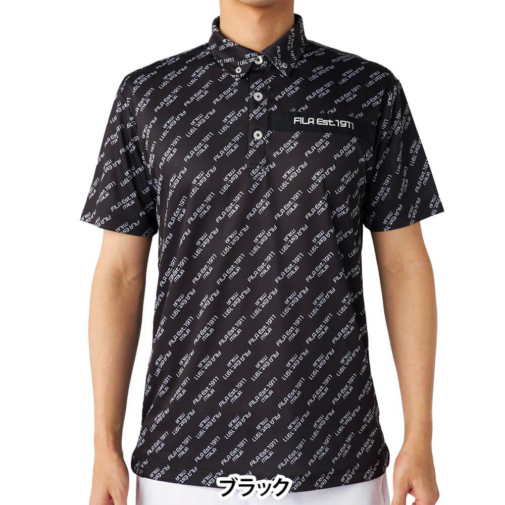 フィラ FILA　メンズ 総柄 半袖 ポロシャツ 744-680Y　2025年モデル 詳細5