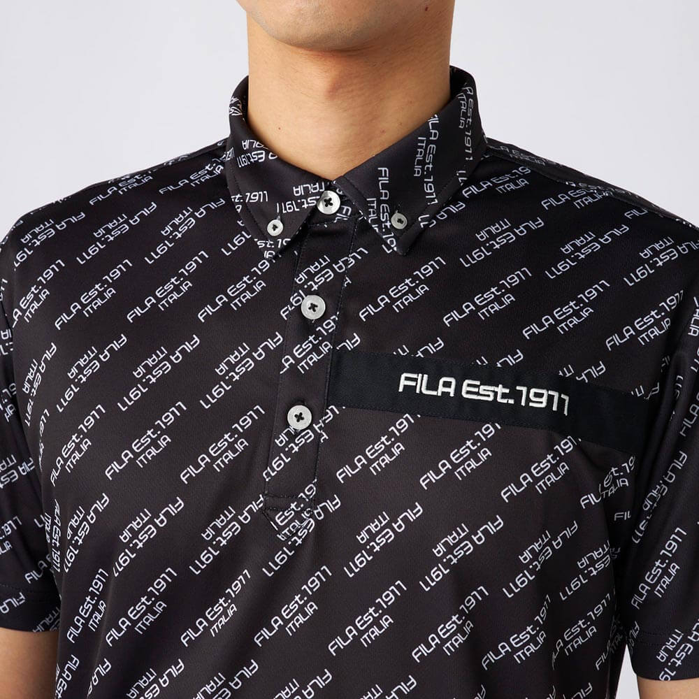 フィラ FILA　メンズ 総柄 半袖 ポロシャツ 744-680Y　2025年モデル 詳細8