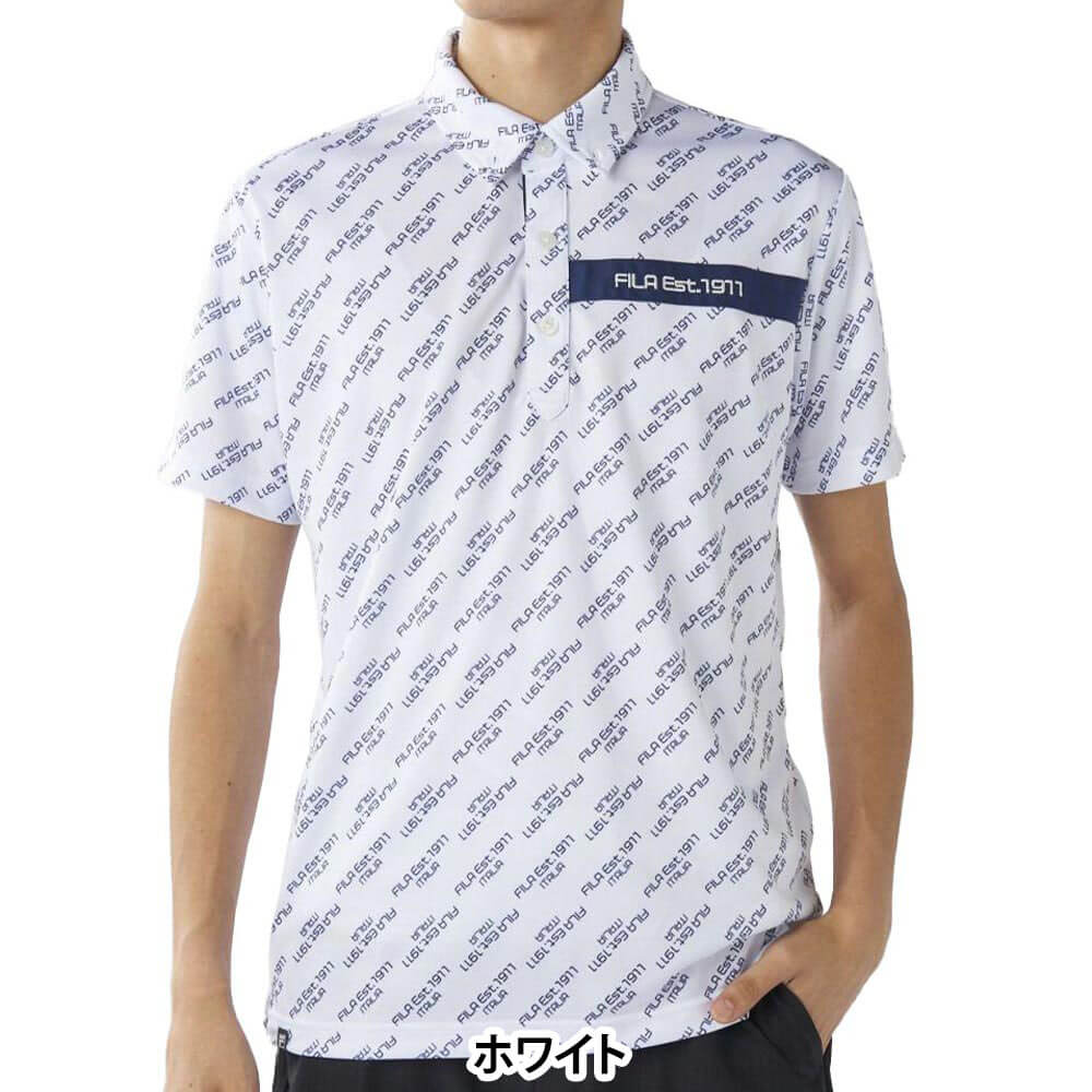 フィラ FILA　メンズ 総柄 半袖 ポロシャツ 744-680Y　2025年モデル 詳細10